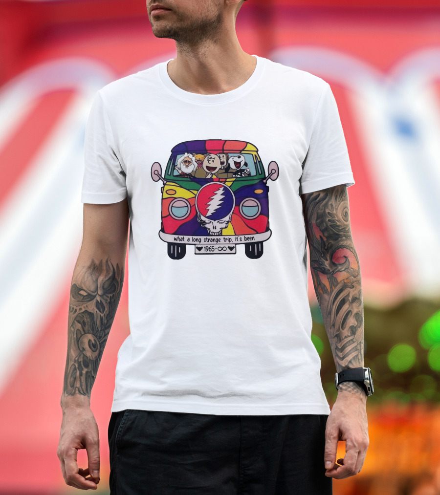 Snoopy Grateful Dead 1965 Psychedelic Bus What A Long Strange Trip It's Been T-Shirt