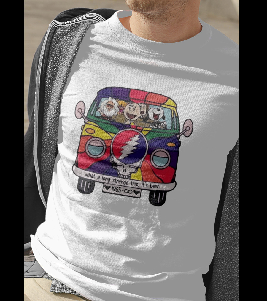 Snoopy Grateful Dead 1965 Psychedelic Bus What A Long Strange Trip It's Been T-Shirt