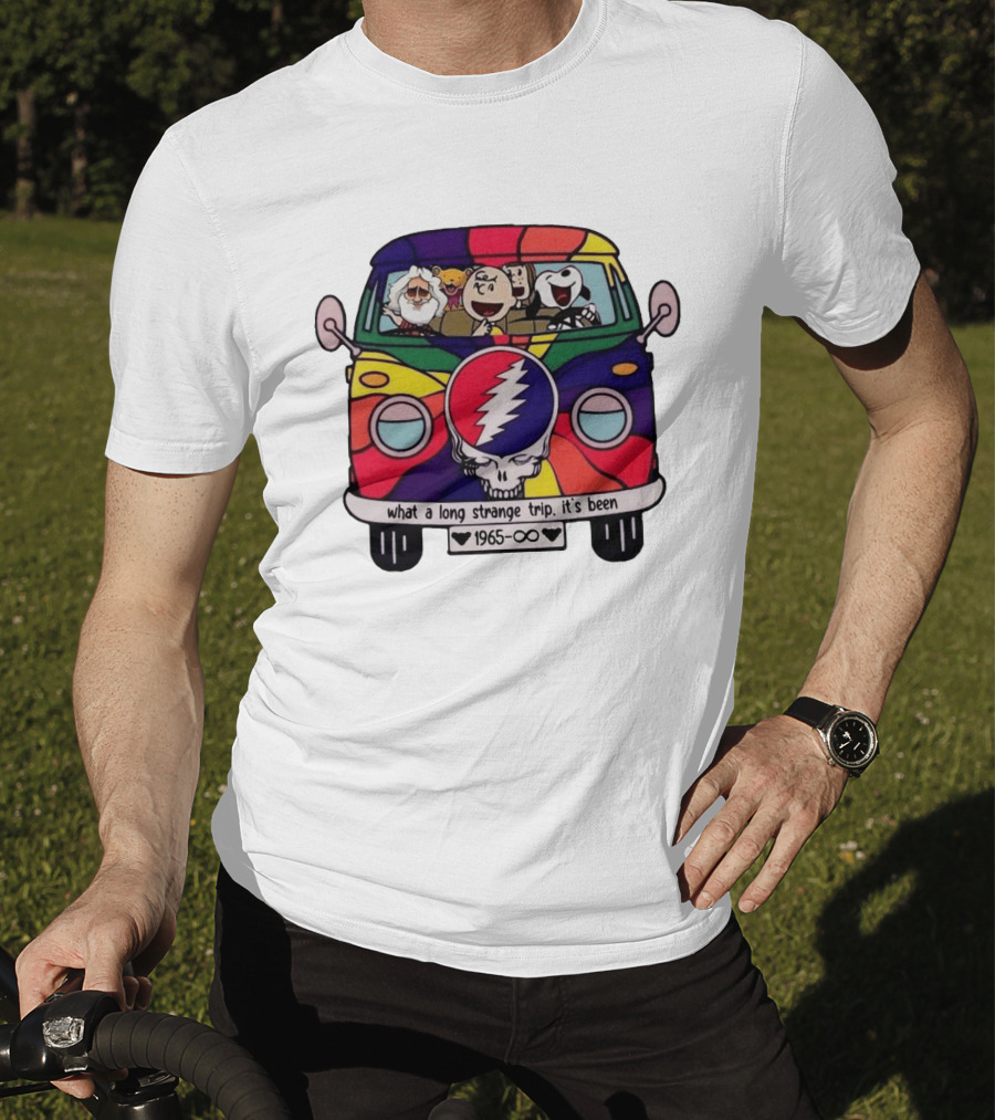 Snoopy Grateful Dead 1965 Psychedelic Bus What A Long Strange Trip It's Been T-Shirt
