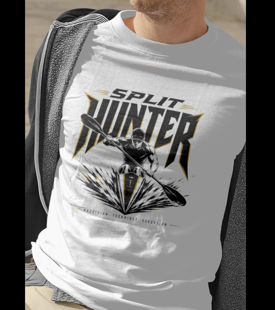 Split Hunter Kayaker Precision Technique Execution T-Shirt
