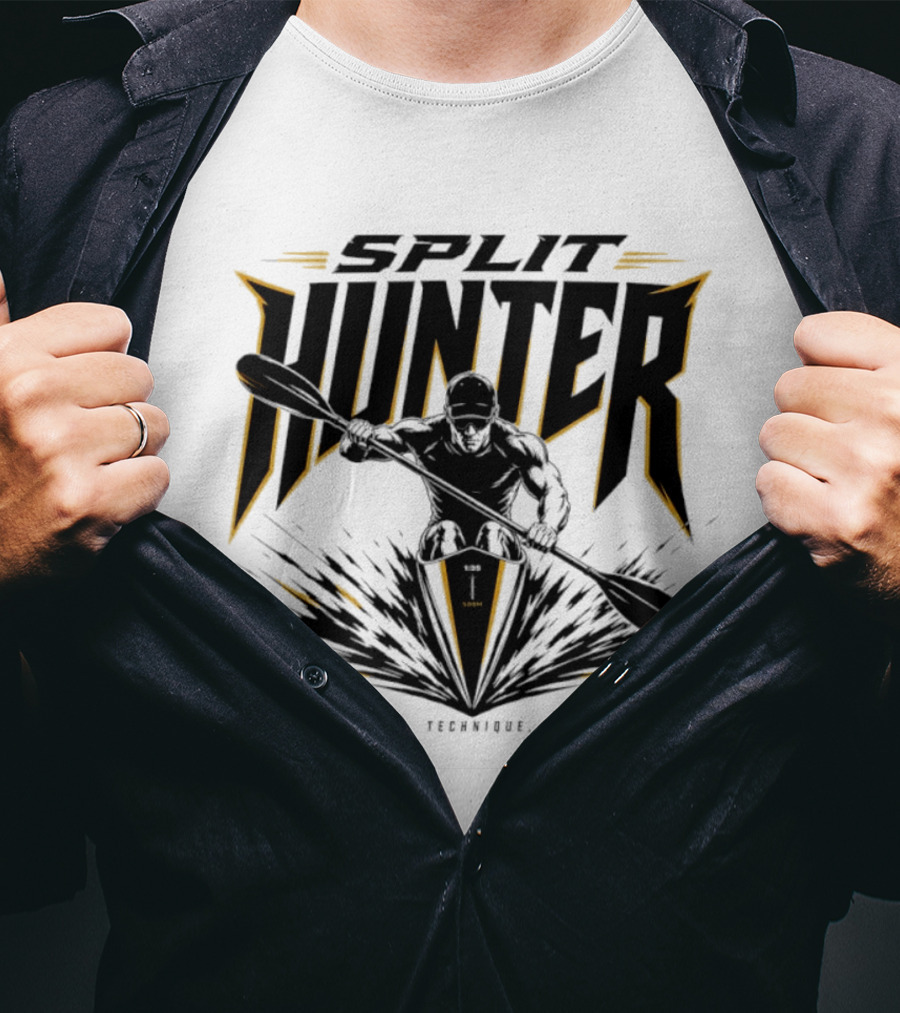 Split Hunter Kayaker Precision Technique Execution T-Shirt