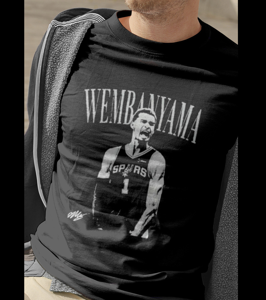 Wembanyama San Antonio Spurs Rookie Number 1 Iconic Scream T-Shirt