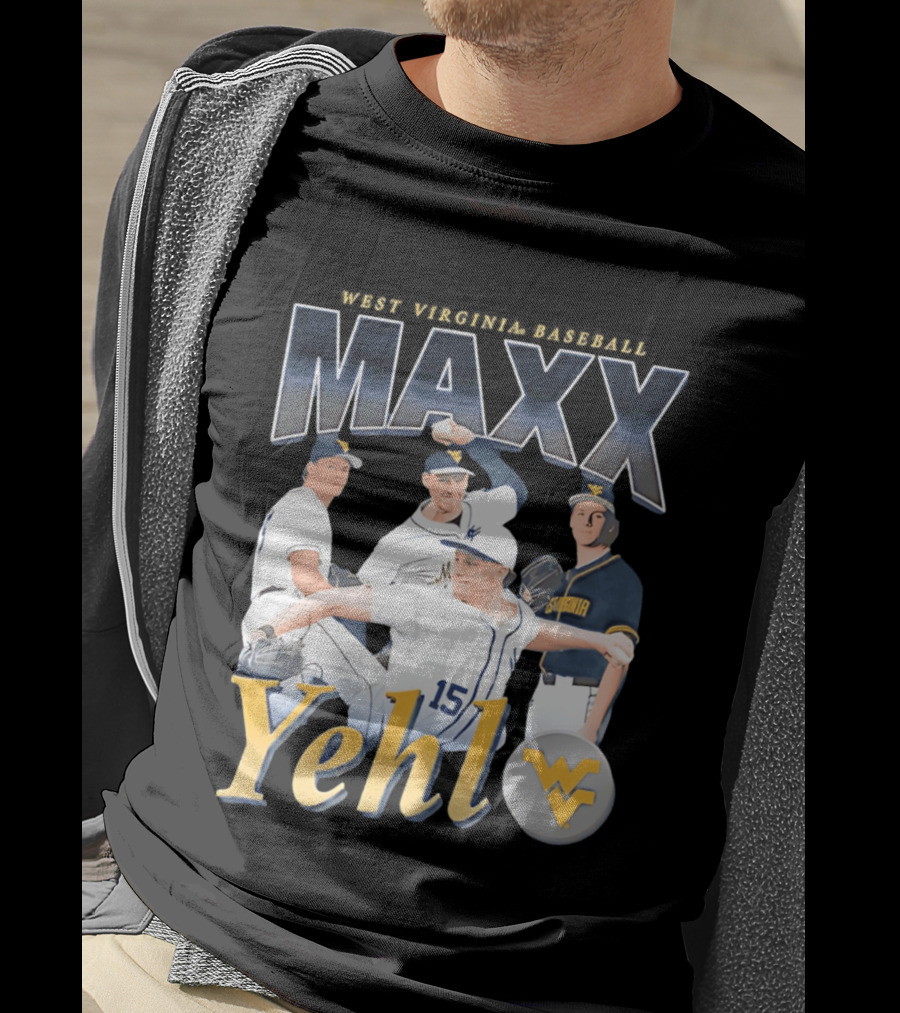 West Virginia Baseball Maxx Yehl WV Iconic Sports T-Shirt