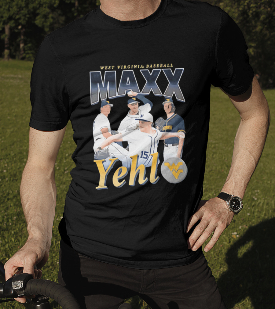 West Virginia Baseball Maxx Yehl WV Iconic Sports T-Shirt