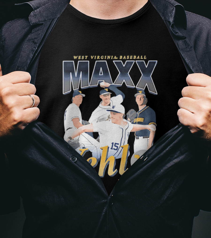 West Virginia Baseball Maxx Yehl WV Iconic Sports T-Shirt