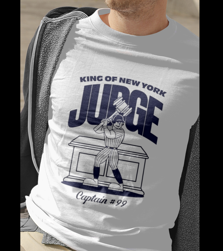 King Of New York Judge Captain #99 Toddler Yankees Superstar Cartoon T-Shirt