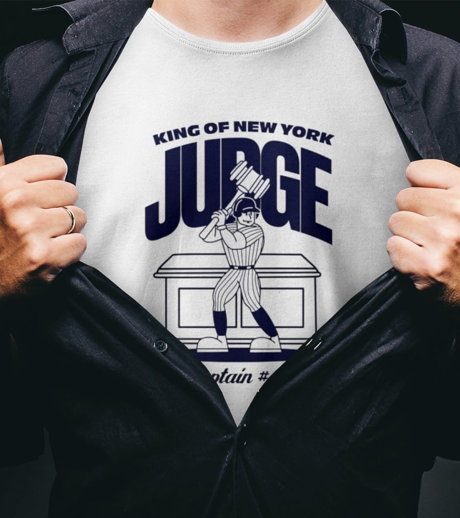 King Of New York Judge Captain #99 Toddler Yankees Superstar Cartoon T-Shirt