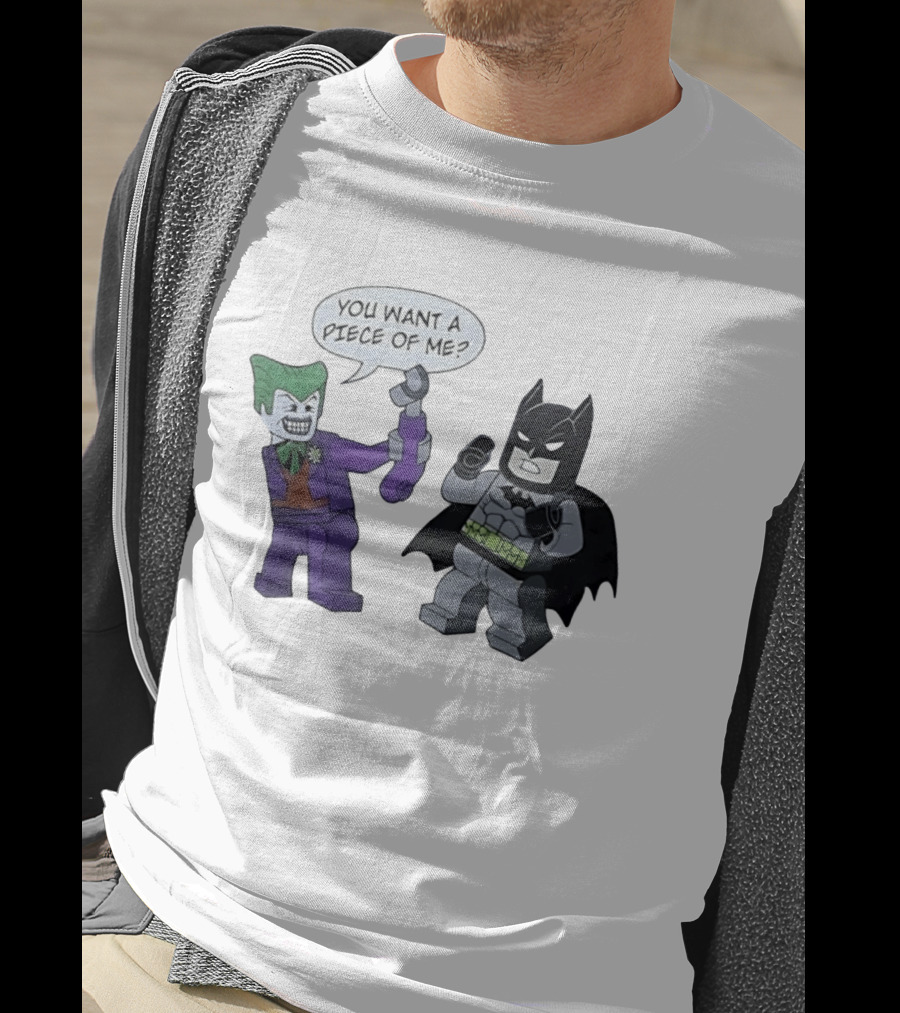 Lego Batman Vs Joker You Want A Piece Of Me Confrontation T-Shirt