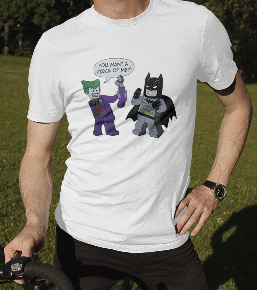 Lego Batman Vs Joker You Want A Piece Of Me Confrontation T-Shirt