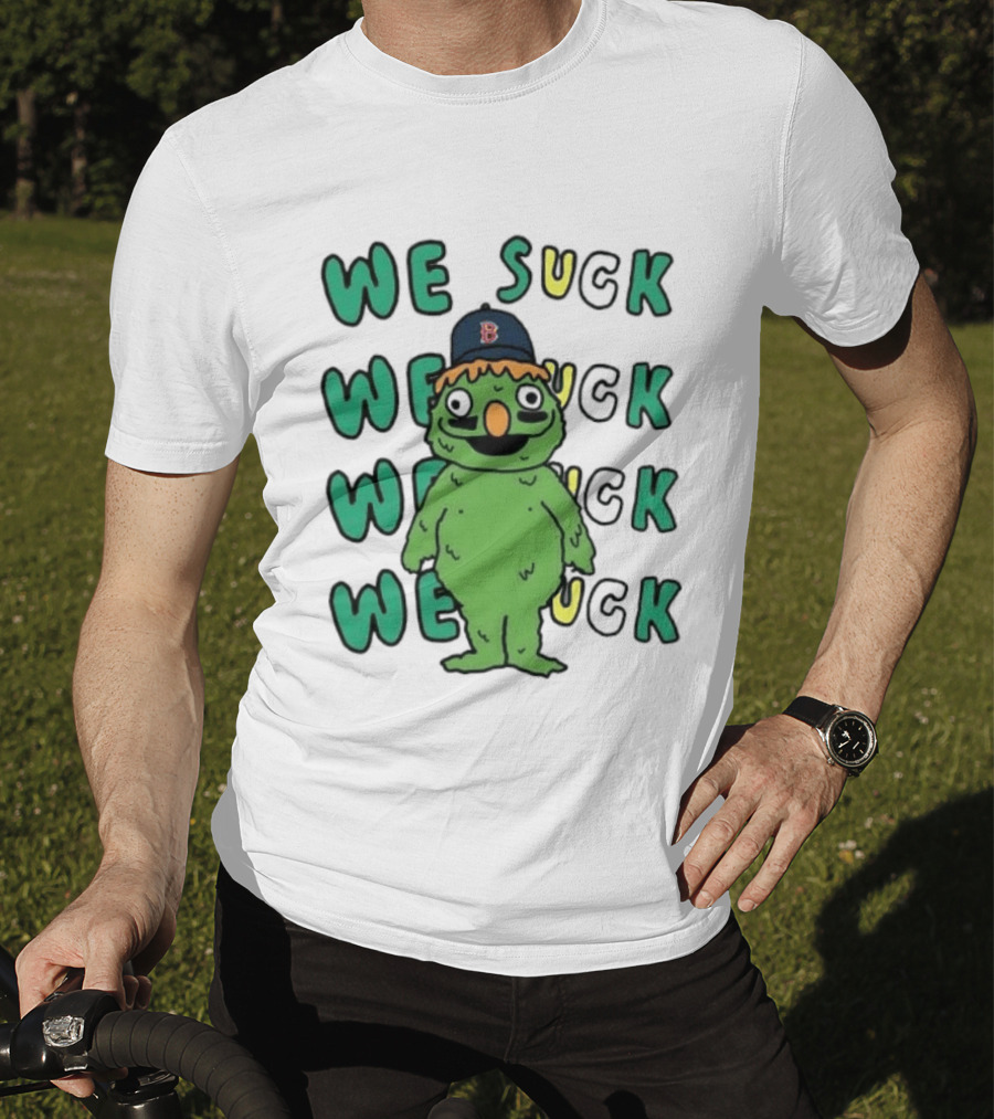Boston Red Sox We Suck Mascot Fan Humor T-Shirt