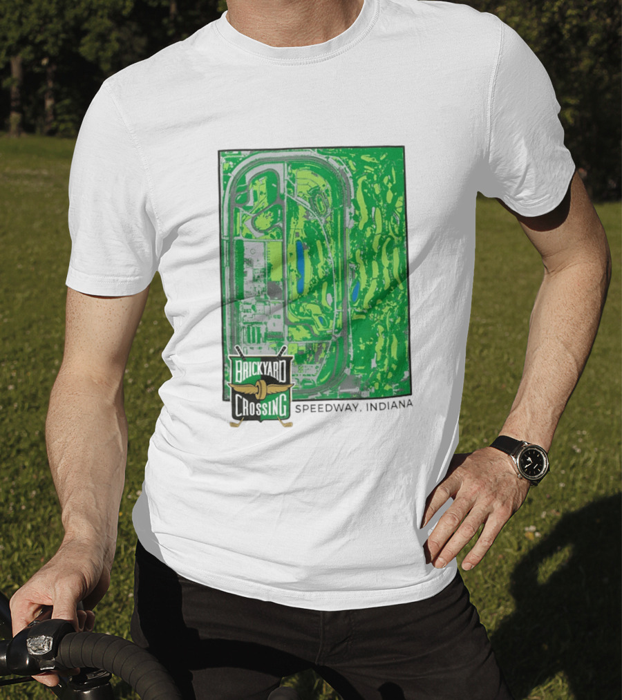 Brickyard Crossing Speedway Indiana Map Instant T-Shirt