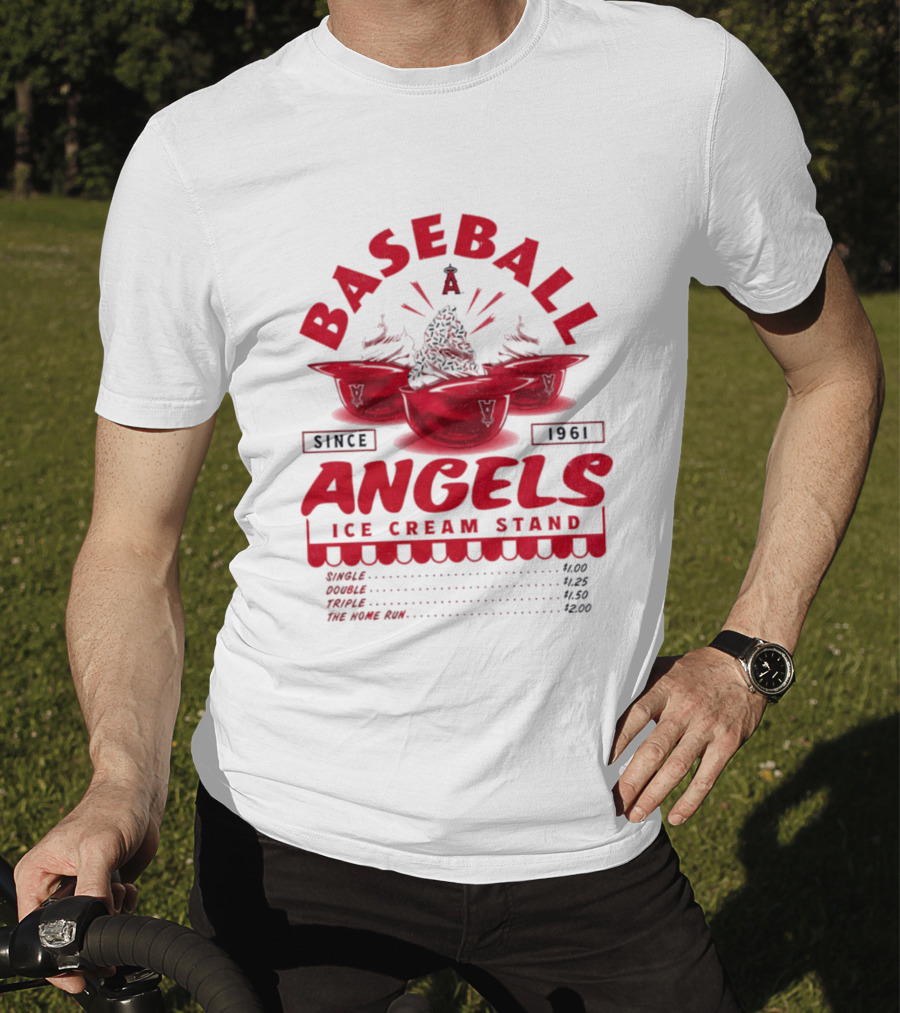 Baseball Angels Ice Cream Stand Since 1961 T-Shirt