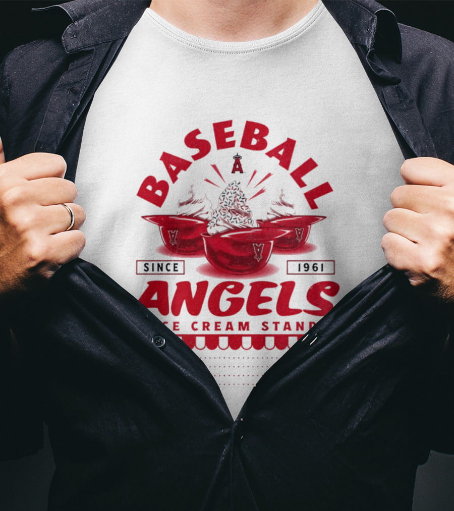 Baseball Angels Ice Cream Stand Since 1961 T-Shirt