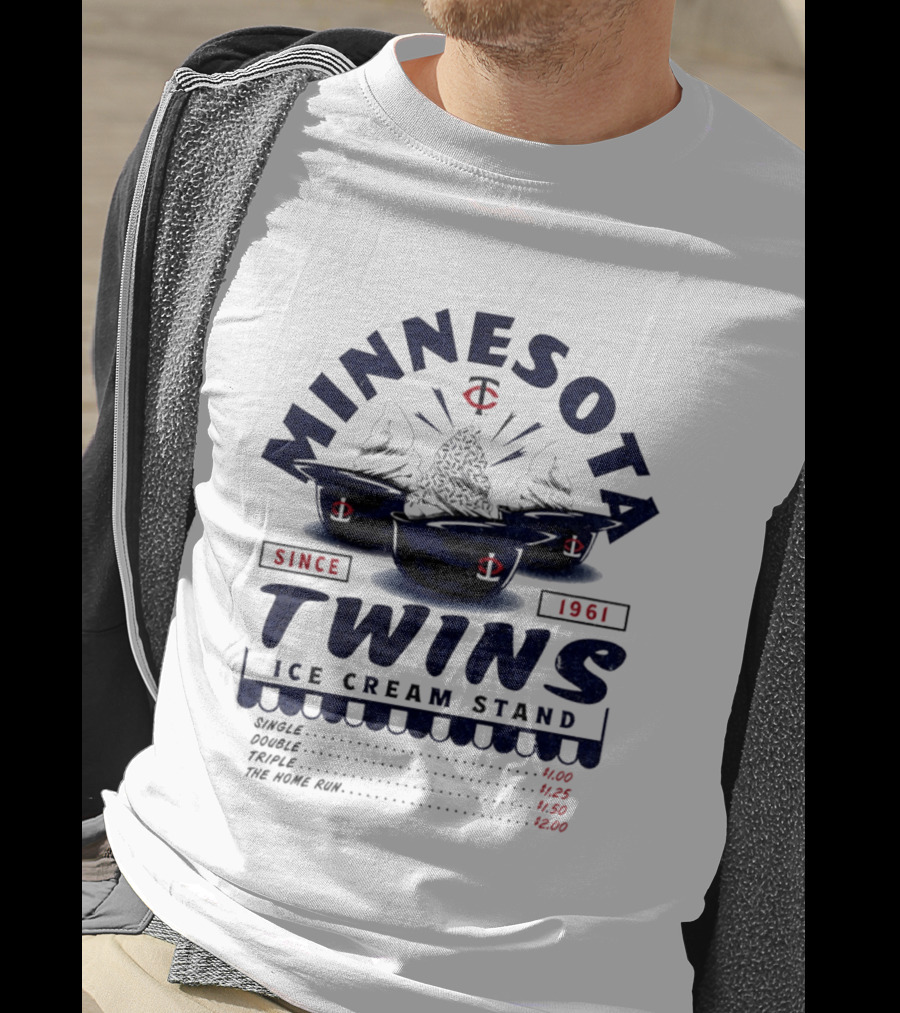 Minnesota Twins Ice Cream Stand Since 1961 Baseball Team Cups And Prices T-Shirt