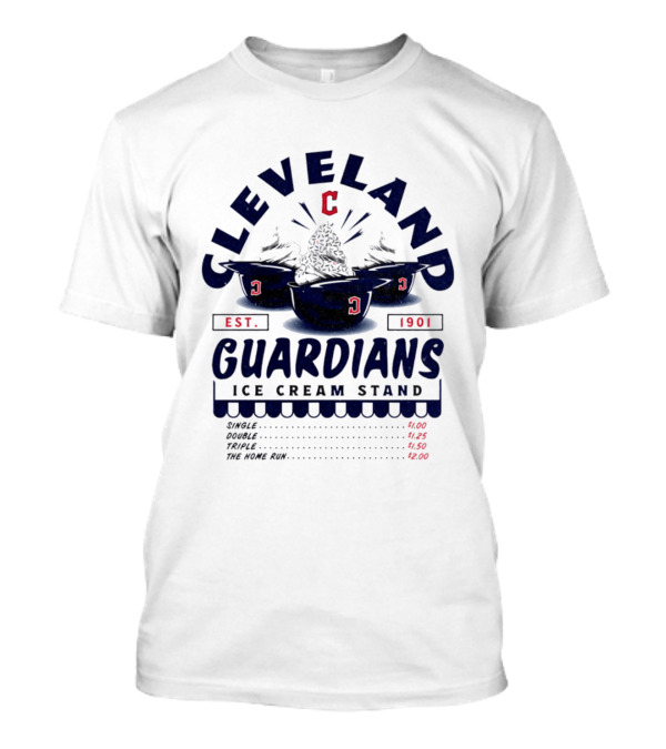 Cleveland Guardians Ice Cream Stand Est. 1901 Baseball Team Iconic Treats T-Shirt