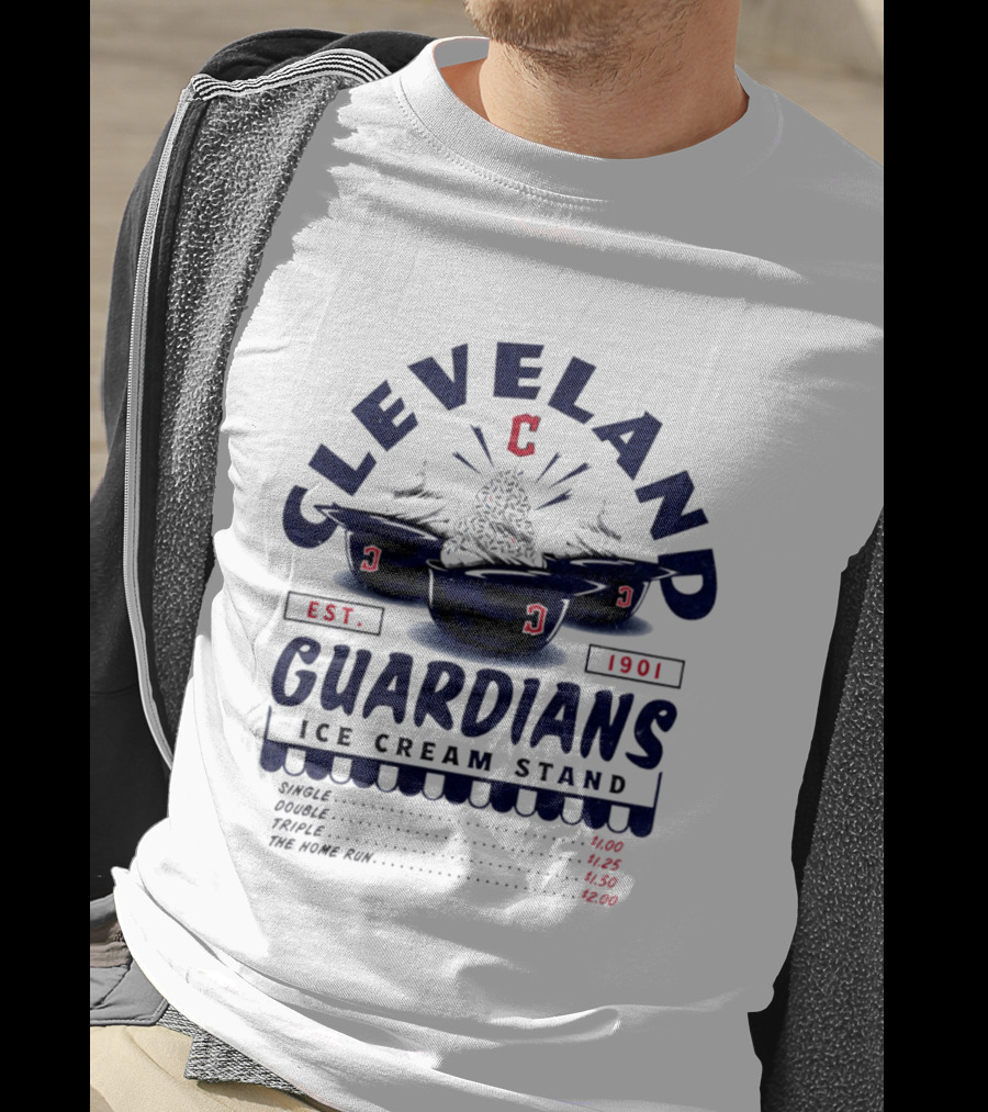 Cleveland Guardians Ice Cream Stand Est. 1901 Baseball Team Iconic Treats T-Shirt