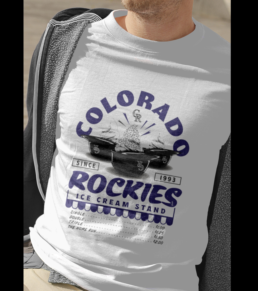 Colorado Rockies Ice Cream Stand Since 1993 CR T-Shirt