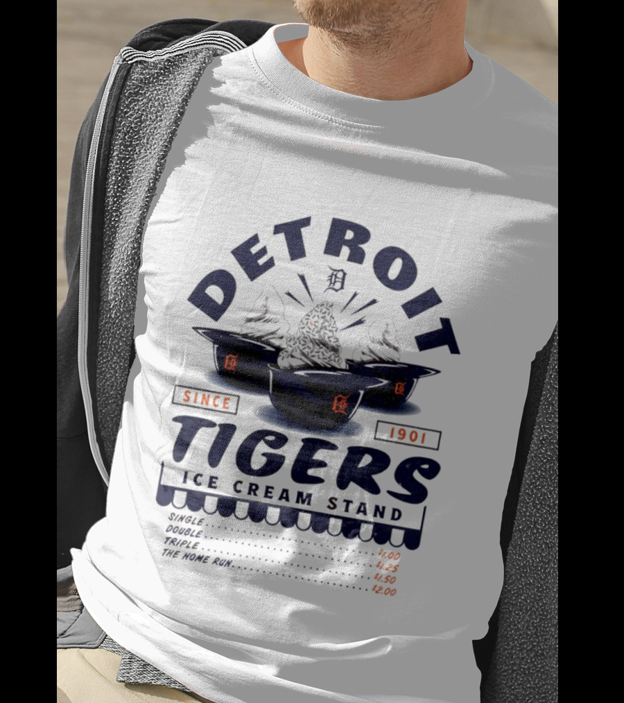 Detroit Tigers Ice Cream Stand Since 1901 Baseball Treats T-Shirt