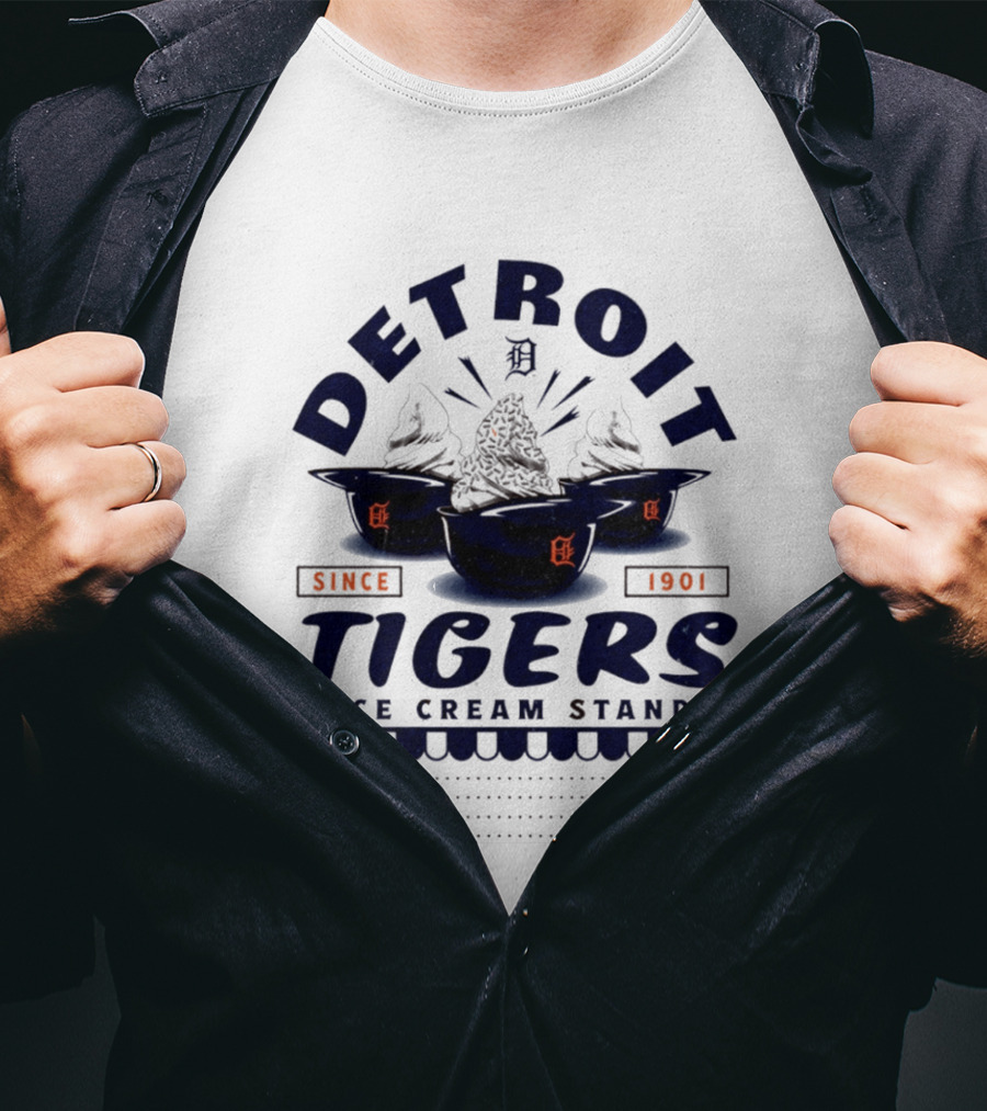 Detroit Tigers Ice Cream Stand Since 1901 Baseball Treats T-Shirt