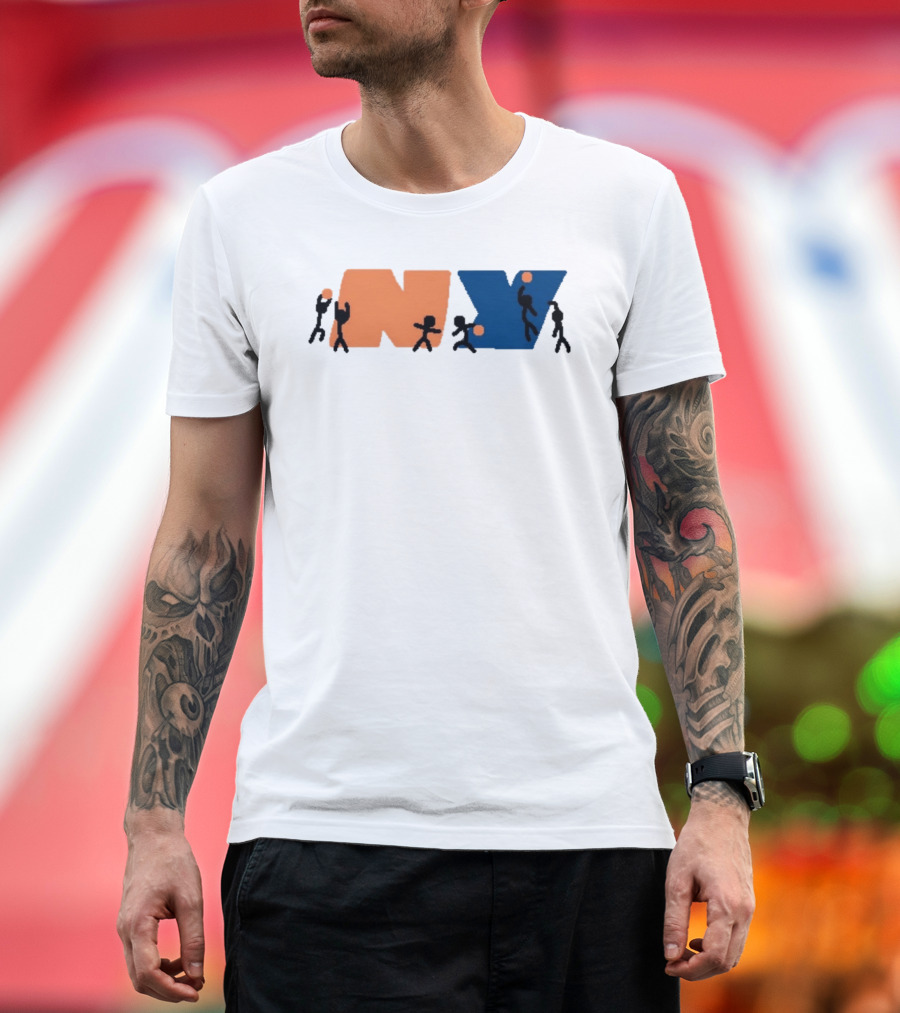 New York Knicks NBA NY Paint Basketball T-Shirt