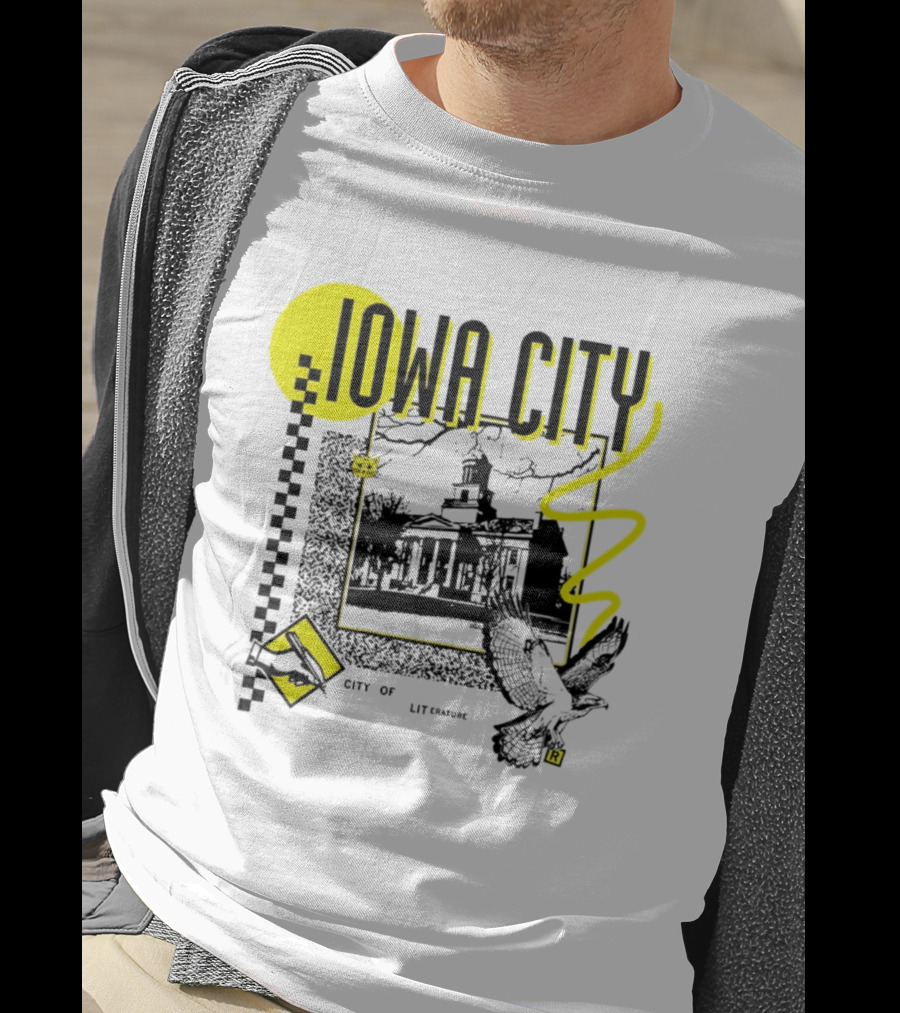 Iowa City University Old Capitol Literary Heritage Bird And Book T-Shirt