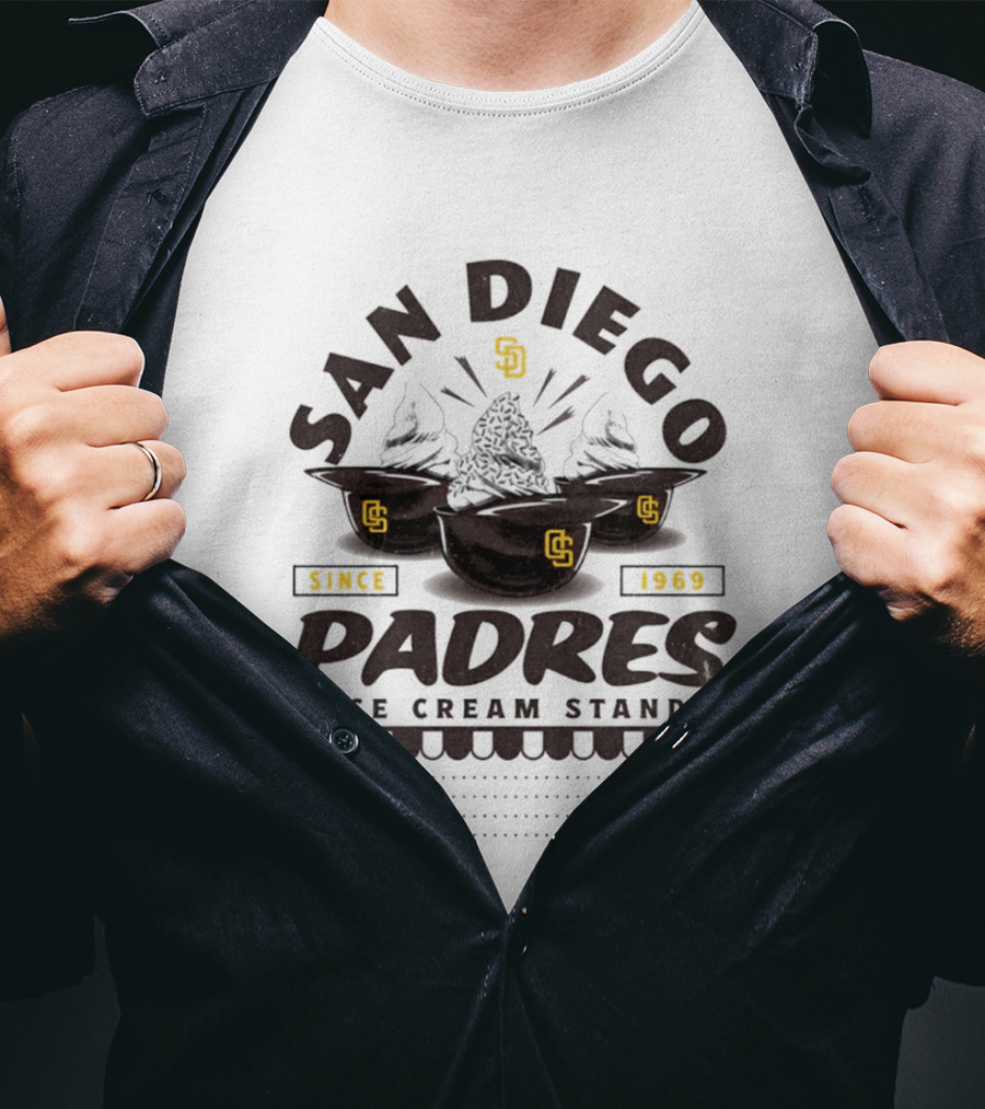 San Diego Padres Ice Cream Stand Since 1969 Baseball T-Shirt