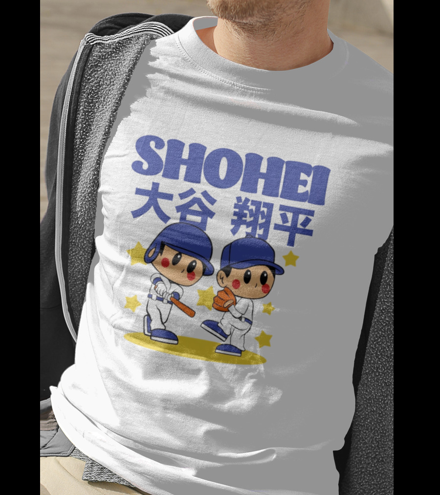 Shohei Ohtani Los Angeles Dodgers Superstar Cartoon Toddler T-Shirt