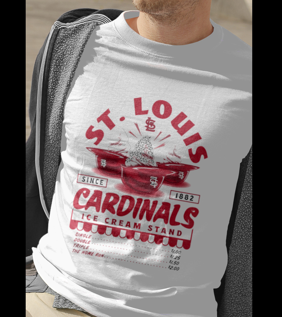 St. Louis Cardinals Ice Cream Stand Since 1882 Vintage Baseball T-Shirt