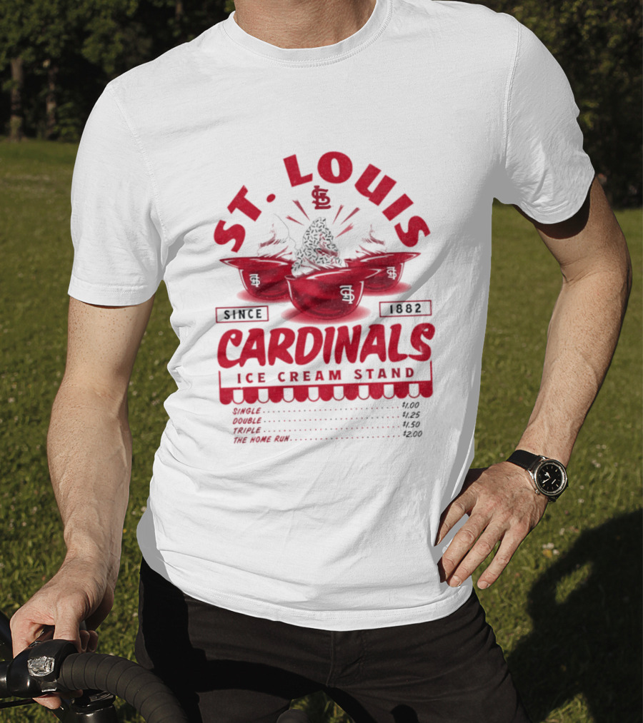 St. Louis Cardinals Ice Cream Stand Since 1882 Vintage Baseball T-Shirt