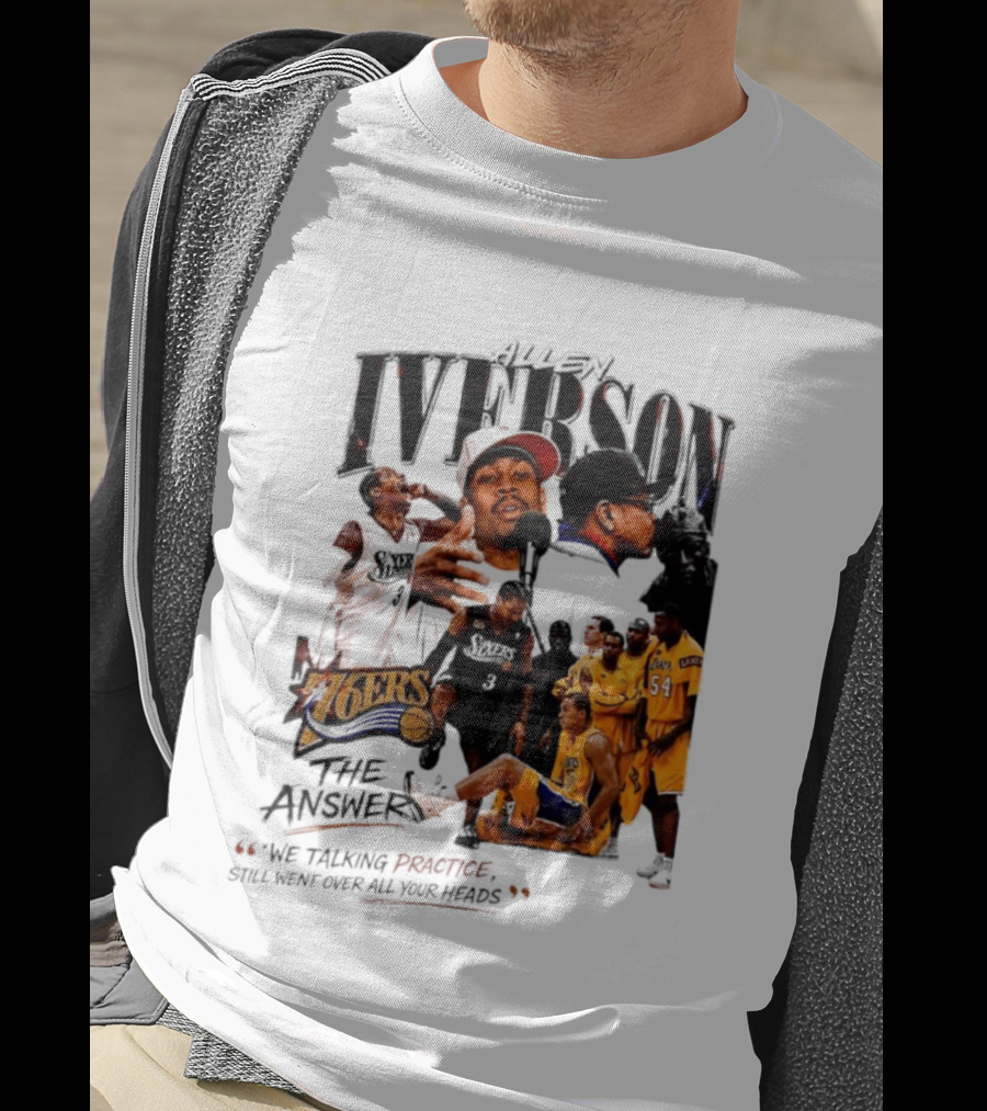 Allen Iverson Philadelphia 76ers The Answer We Talking Practice Still Went Over All Your Heads T-Shirt