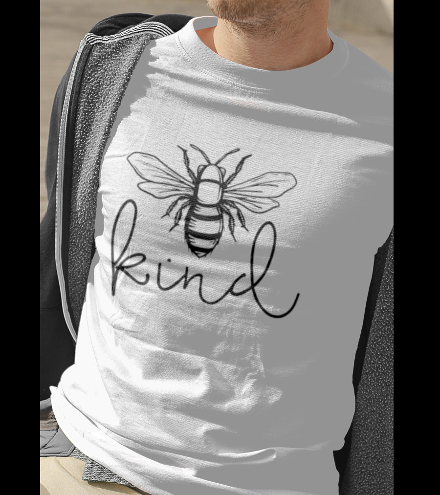 Bee Kind Sketch Handwritten Text With Bee T-Shirt
