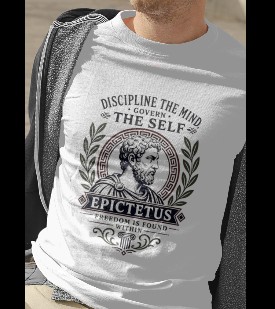 Discipline The Mind Govern The Self Epictetus Freedom Is Found Within T-Shirt