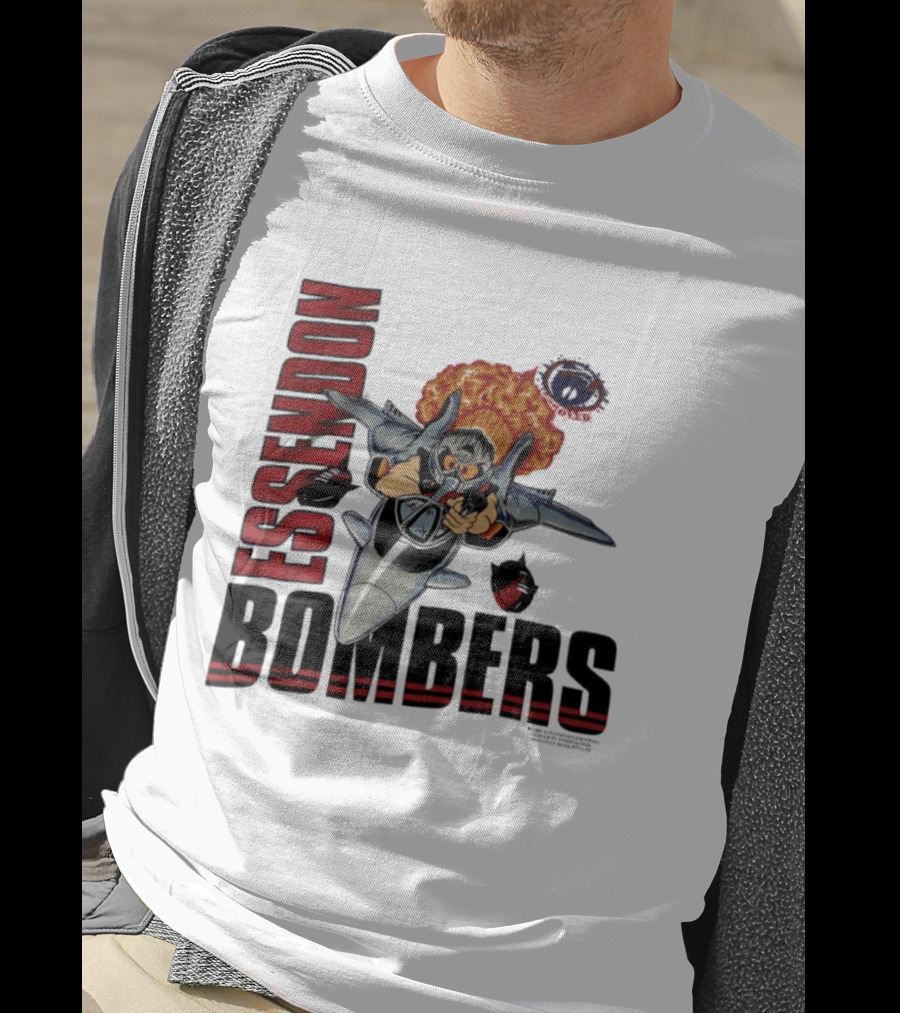 Essendon Bombers Fighter Jet Character Vintage 1992 T-Shirt