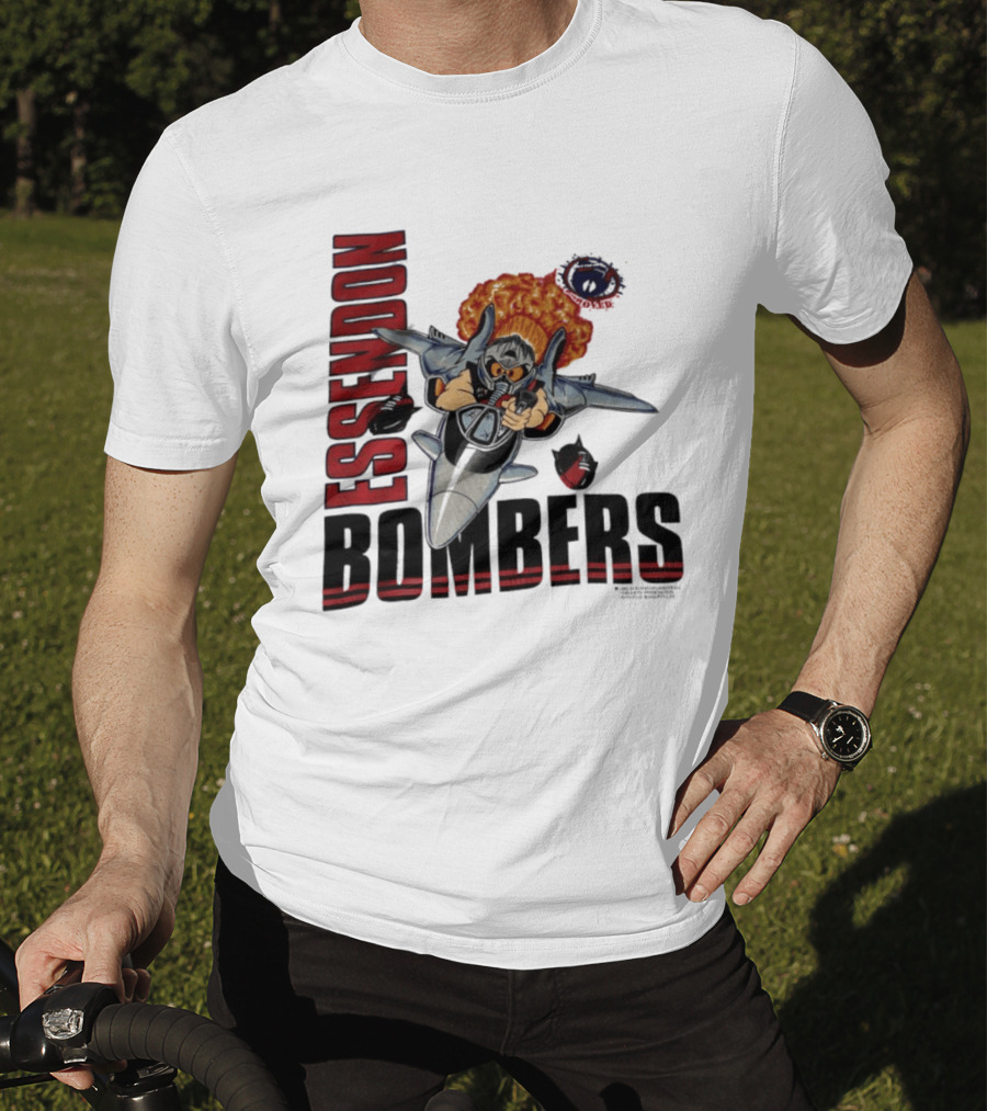 Essendon Bombers Fighter Jet Character Vintage 1992 T-Shirt