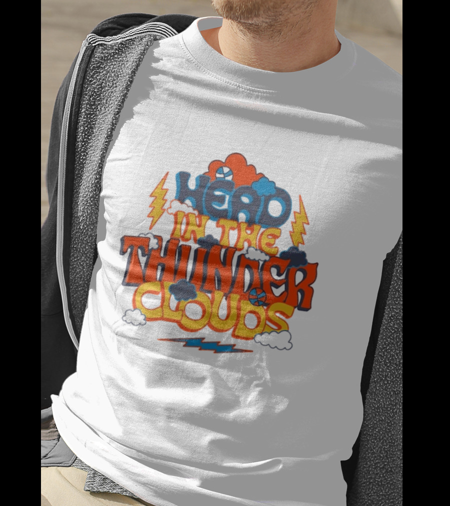 Head In The Thunder Clouds Basketball Lightning Thunderstorms T-Shirt