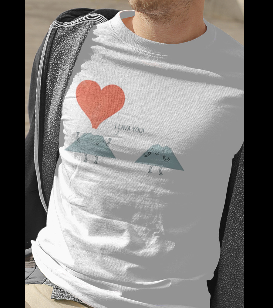 I Lava You Heart Volcanoes Phil Miller T-Shirt