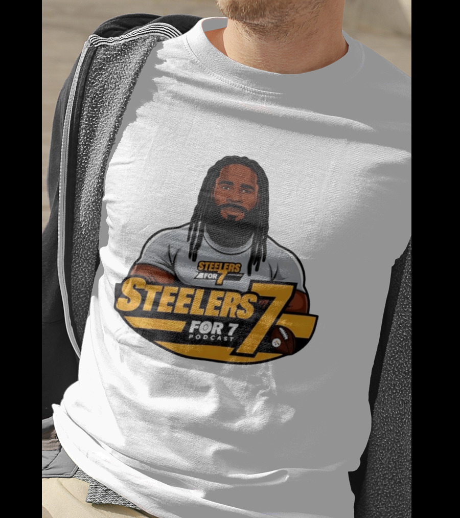 Steelers For 7 Podcast James Harrison Pittsburgh Steelers 7 T-Shirt