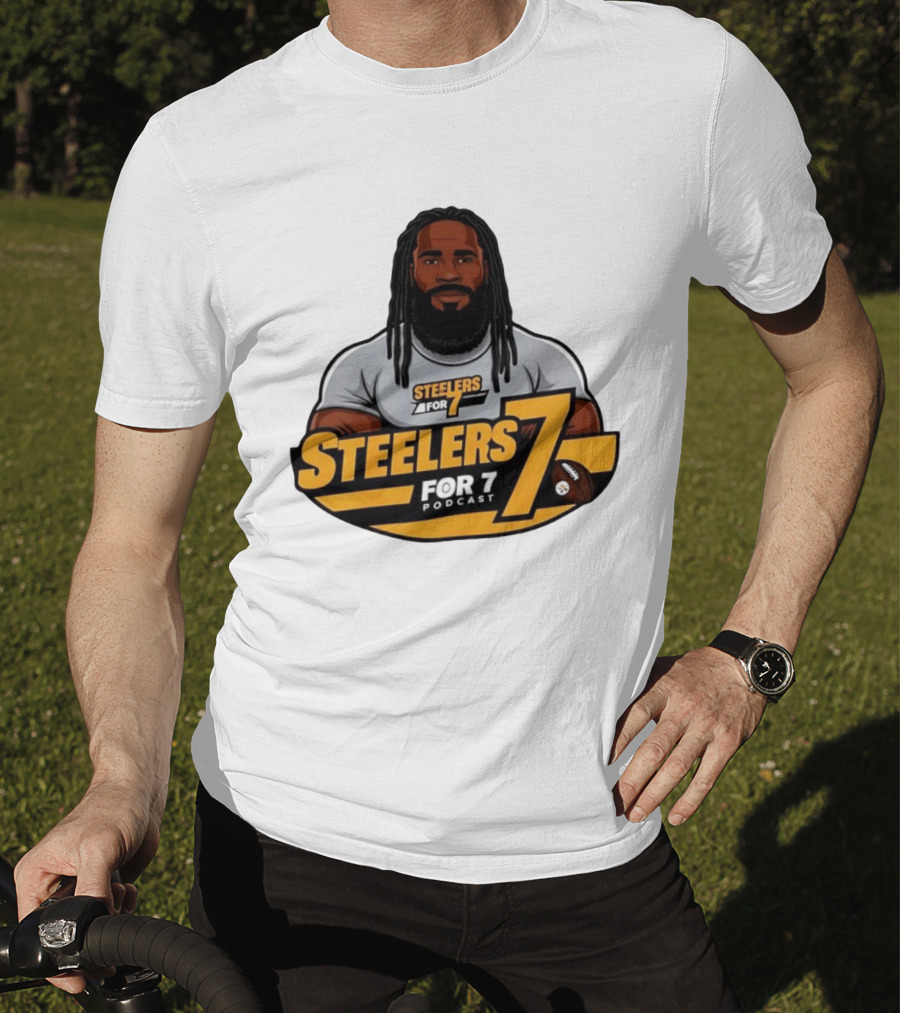 Steelers For 7 Podcast James Harrison Pittsburgh Steelers 7 T-Shirt