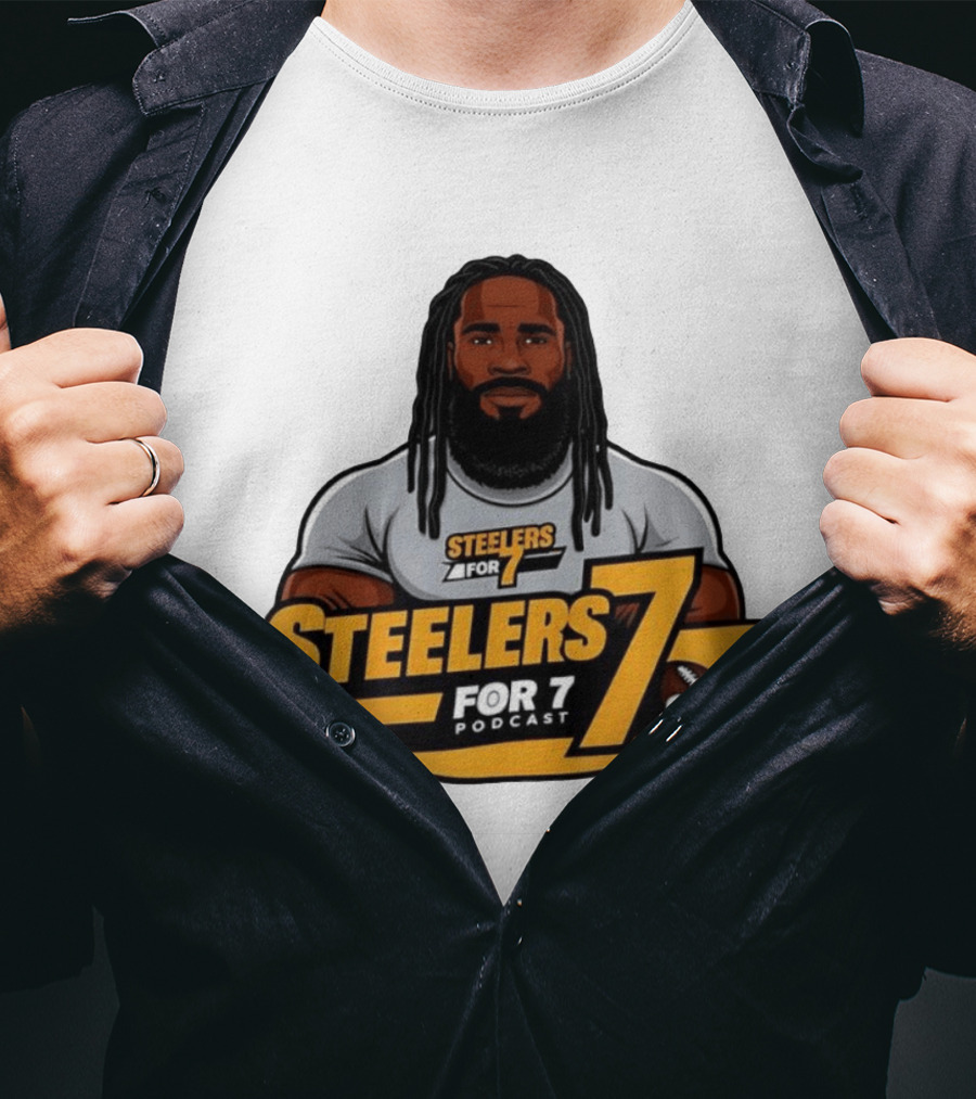 Steelers For 7 Podcast James Harrison Pittsburgh Steelers 7 T-Shirt