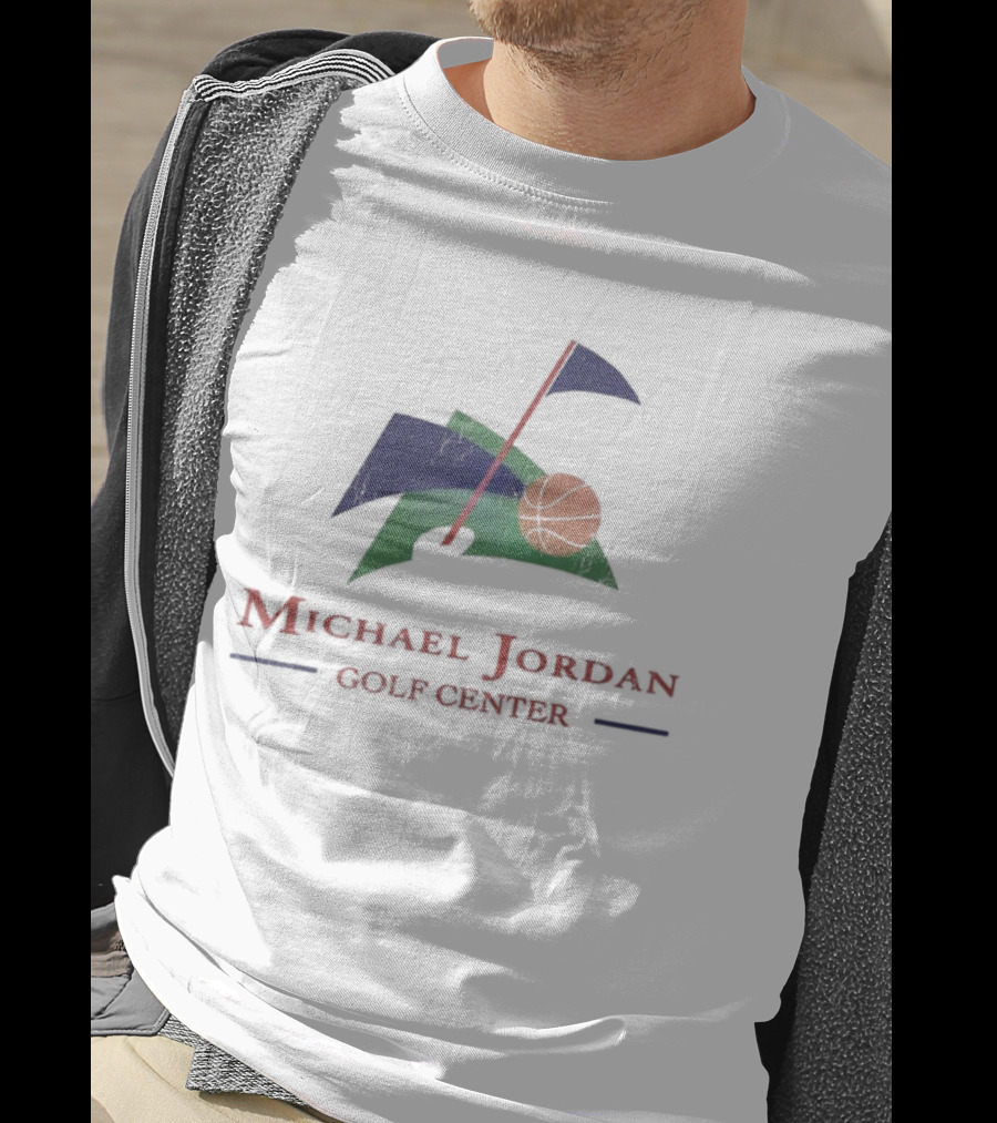 Michael Jordan Golf Center Iconic Flag And Basketball T-Shirt