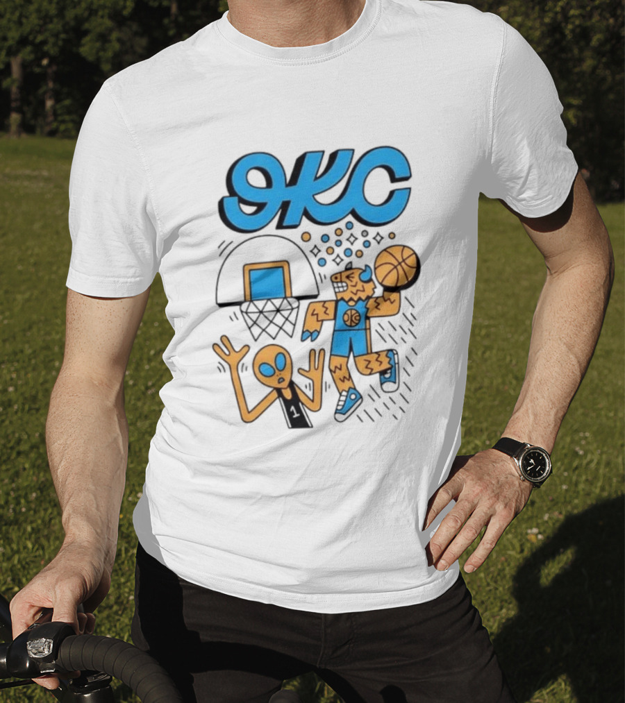 OKC Thunder Rumble Dunk Alien Basketball T-Shirt