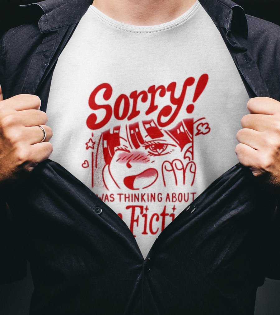 Sorry I Was Thinking About Fan Fiction Reader Story Book T-Shirt