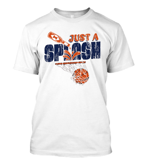 University Of Illinois Illini NCAA Basketball Just A Splash Net And Ball Motif T-Shirt