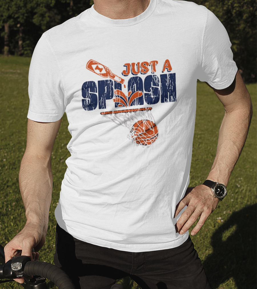University Of Illinois Illini NCAA Basketball Just A Splash Net And Ball Motif T-Shirt