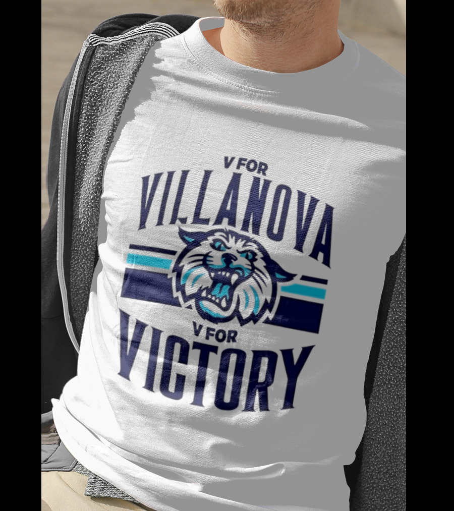 V For Villanova V For Victory Wildcats T-Shirt