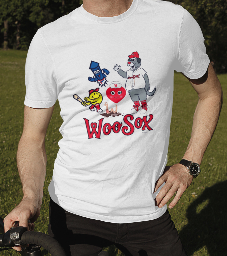 WooSox Baseball Team Central Masscots Characters T-Shirt