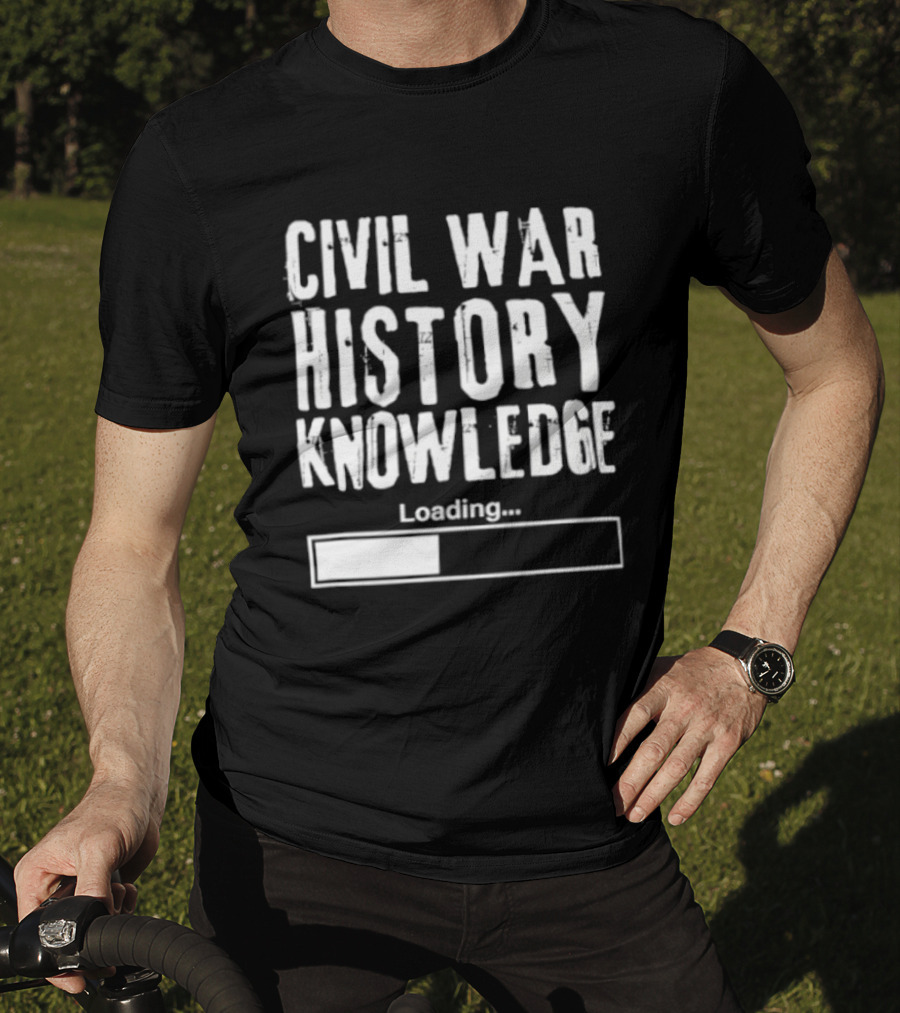 Civil War History Knowledge Loading Progress Bar T-Shirt