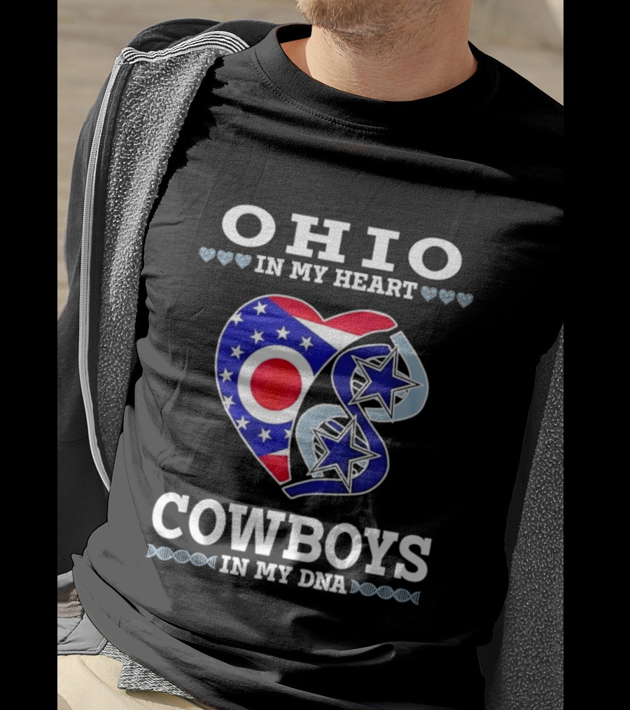 Ohio In My Heart Cowboys In My DNA T-Shirt