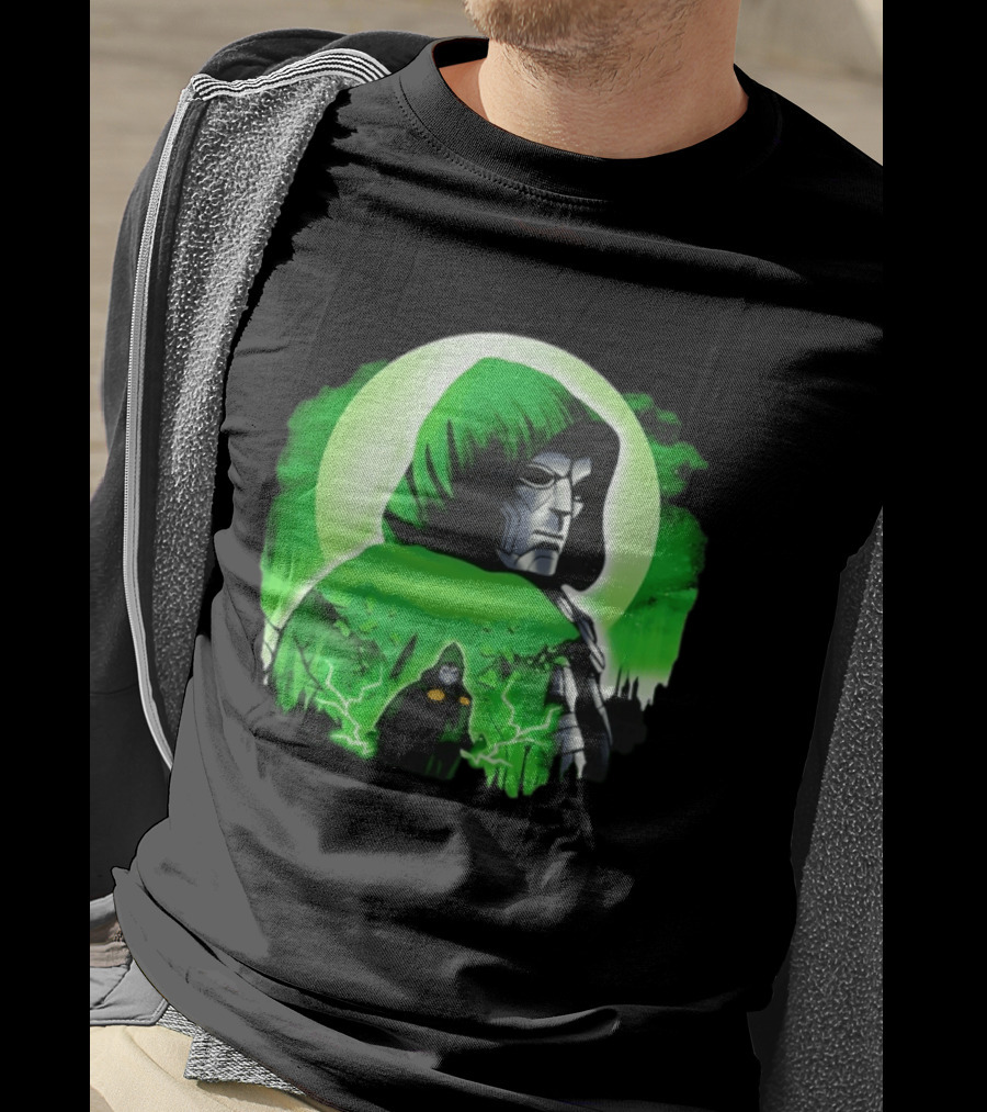 Doctor Doom Green Hooded Emperor Power T-Shirt