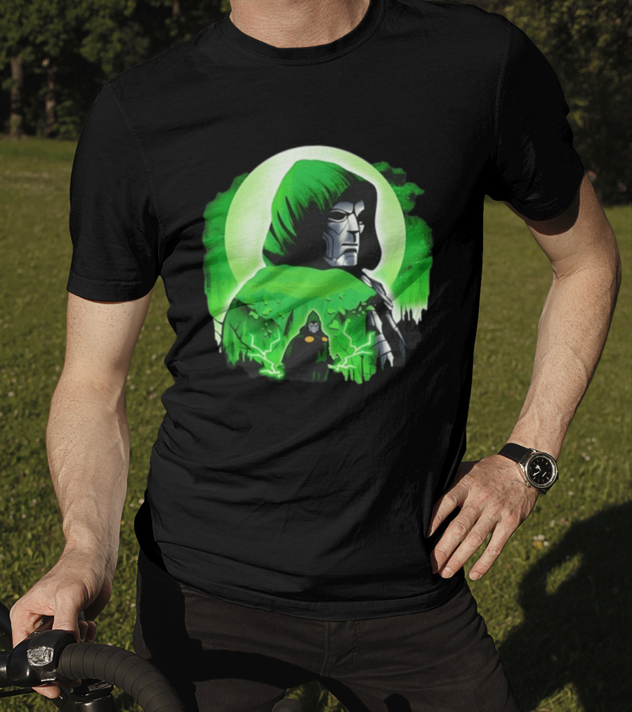 Doctor Doom Green Hooded Emperor Power T-Shirt